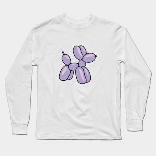 Cute Purple Balloon Animal Dog Long Sleeve T-Shirt